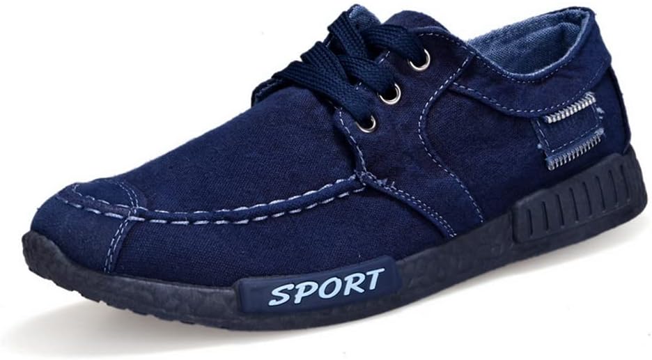 

Мужские винтажные низкие кеды из потертого денима Tazimall, синий