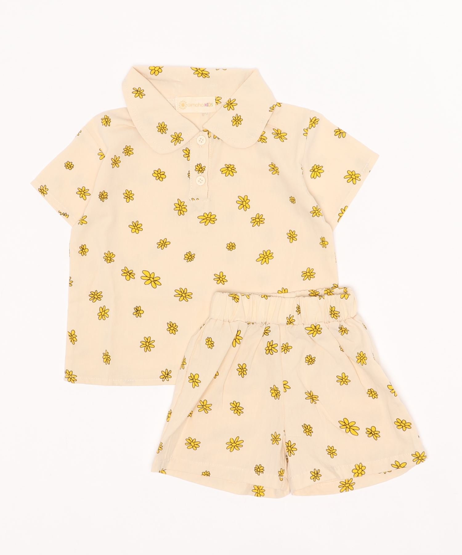 Маленький комплект платьев с цветочным принтом Aimoha Kids, beige