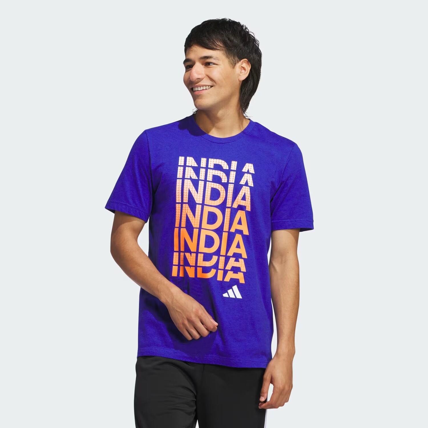 

Футболка с рисунком India Cricket Adidas, цвет Semi Lucid Blue