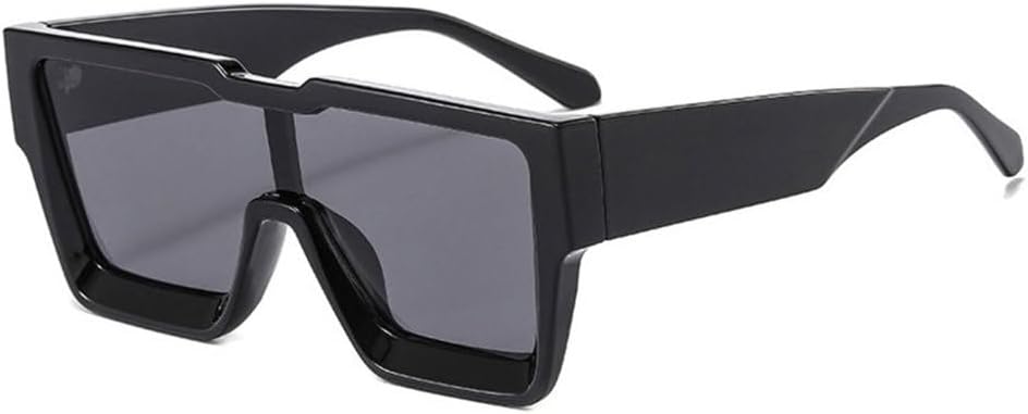 

LVTFCO Модные солнцезащитные очки большого размера для женщин и мужчин в стиле ретро, ​​для активного отдыха и спорта, с защитой от УФ-излучения UV400, оранжево-зеленые, Black Gray