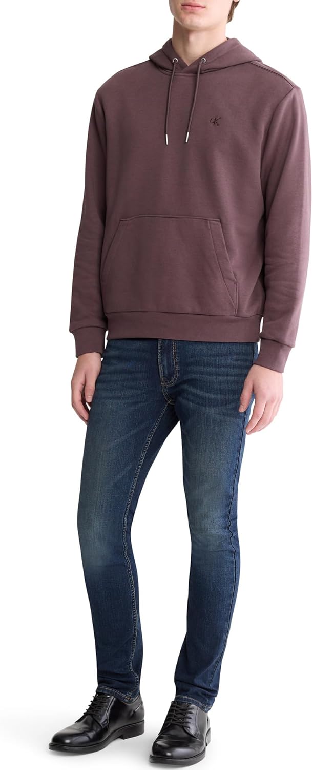 Мужская флисовая толстовка с монограммой и логотипом Calvin Klein, Raisin — фото 4