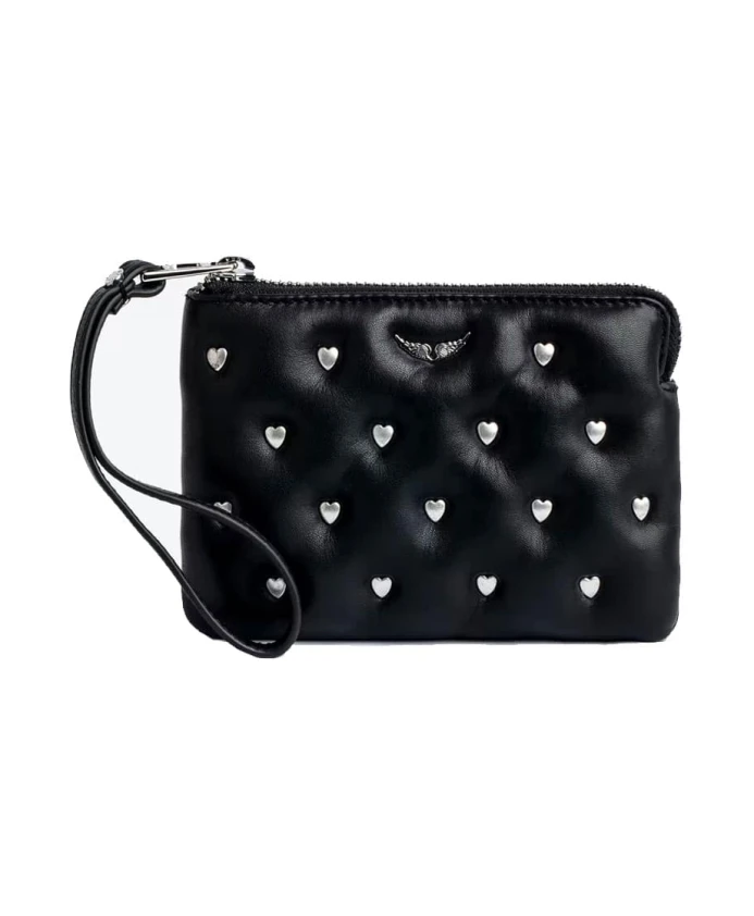 

Мини Клатч uma с заклепками в форме сердечек Zadig & Voltaire, черный
