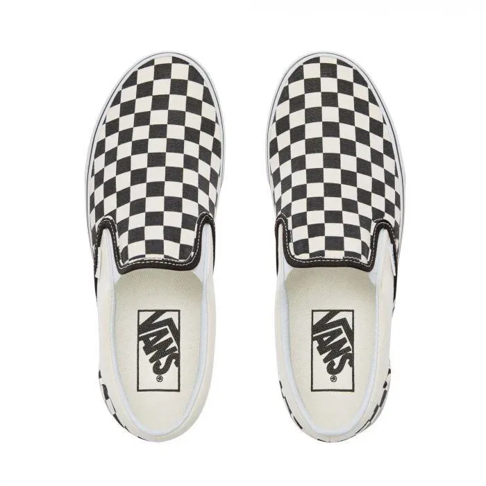 Кроссовки Vans Classic VEYEBWW Sneaker 16 Black White Checkerboard Slip-On Skate Shoes — фото 4