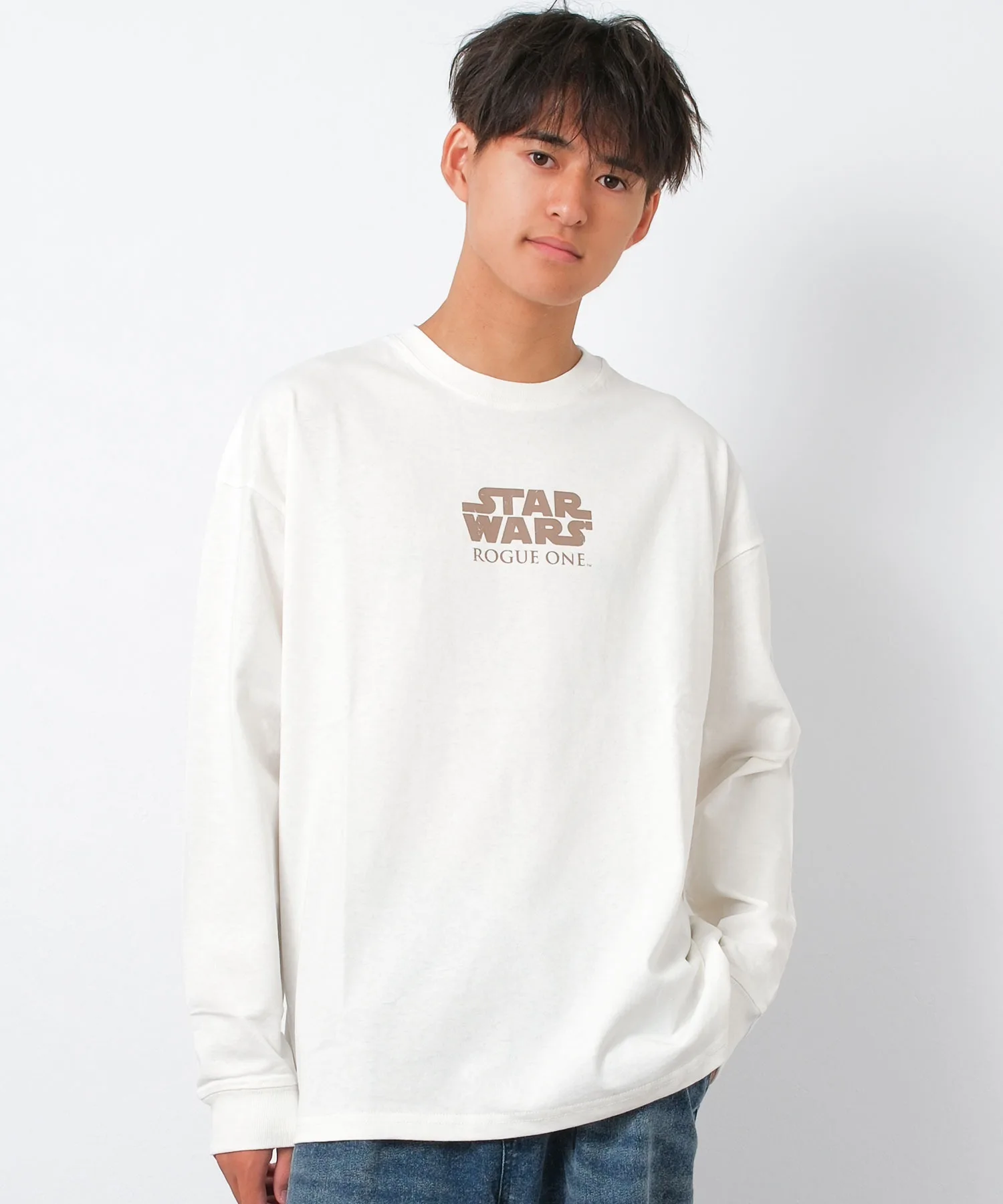 Детская футболка Star Wars Rogue One с принтом, белая — фото 2
