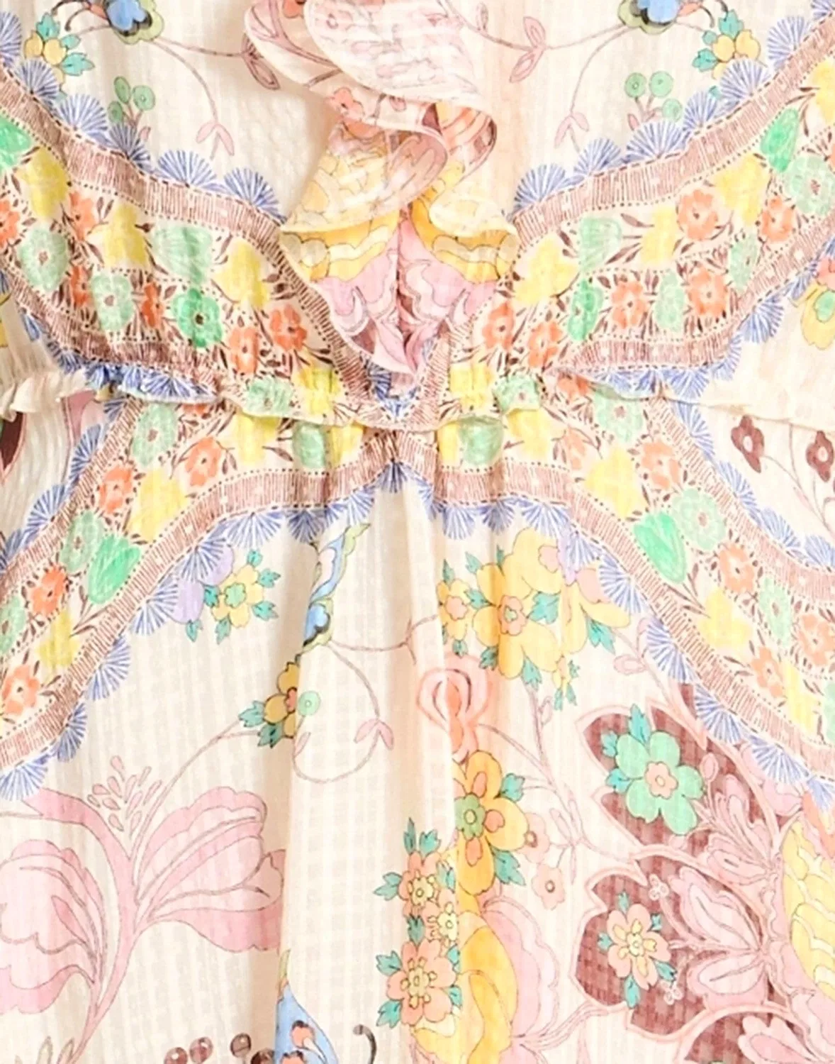 Платье мини с цветочным принтом ETRO Ivory — фото 4