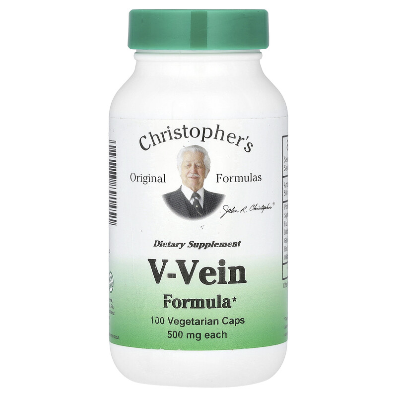 

Christopher's Original Formulas, V-Vein Formula, 500 мг, 100 вегетарианских капсул