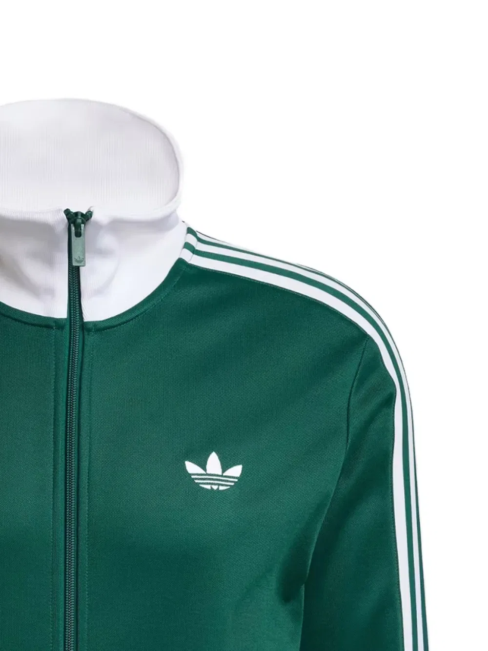 Толстовка на молнии с полосатыми рукавами Adidas, зеленый — фото 2