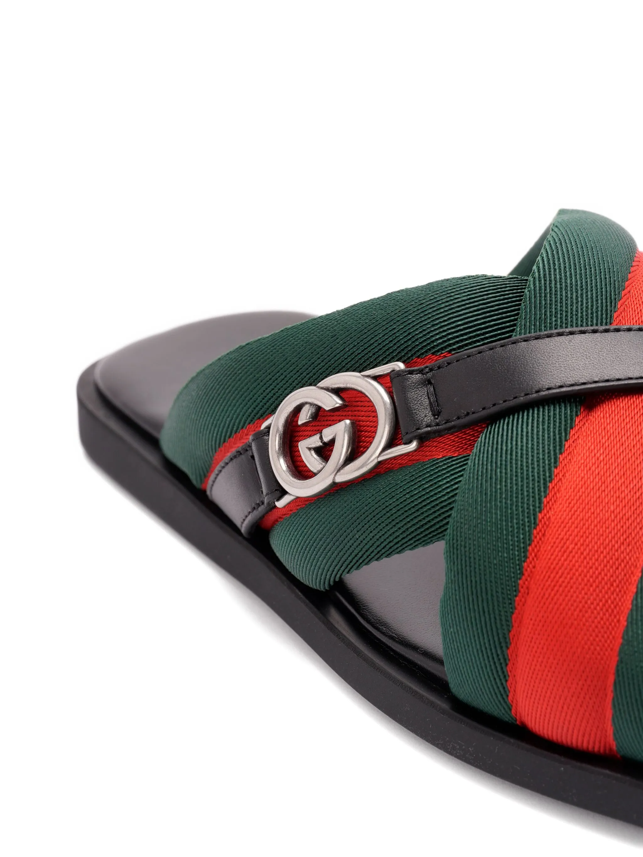 Сандалии Maverik с отделкой Web Gucci, черный — фото 2