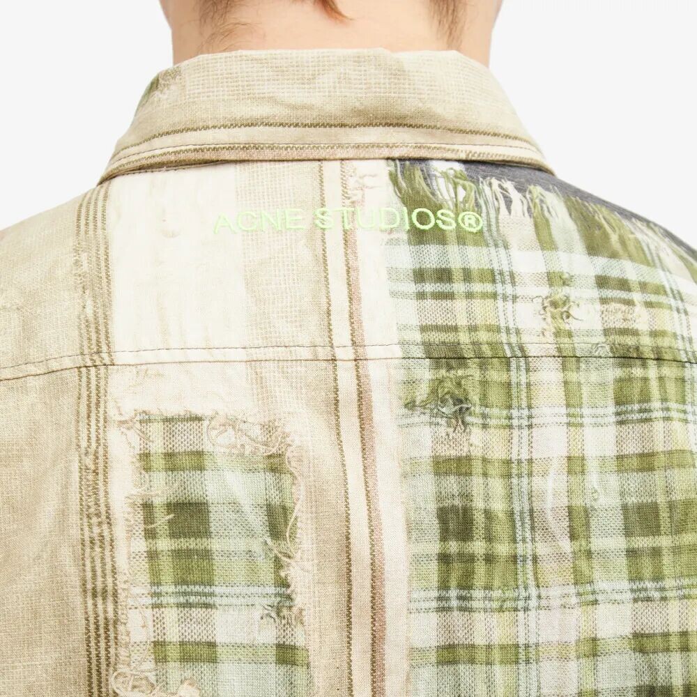 

Acne Studios Setar Полотенце с принтом Рубашка в клетку, зеленый