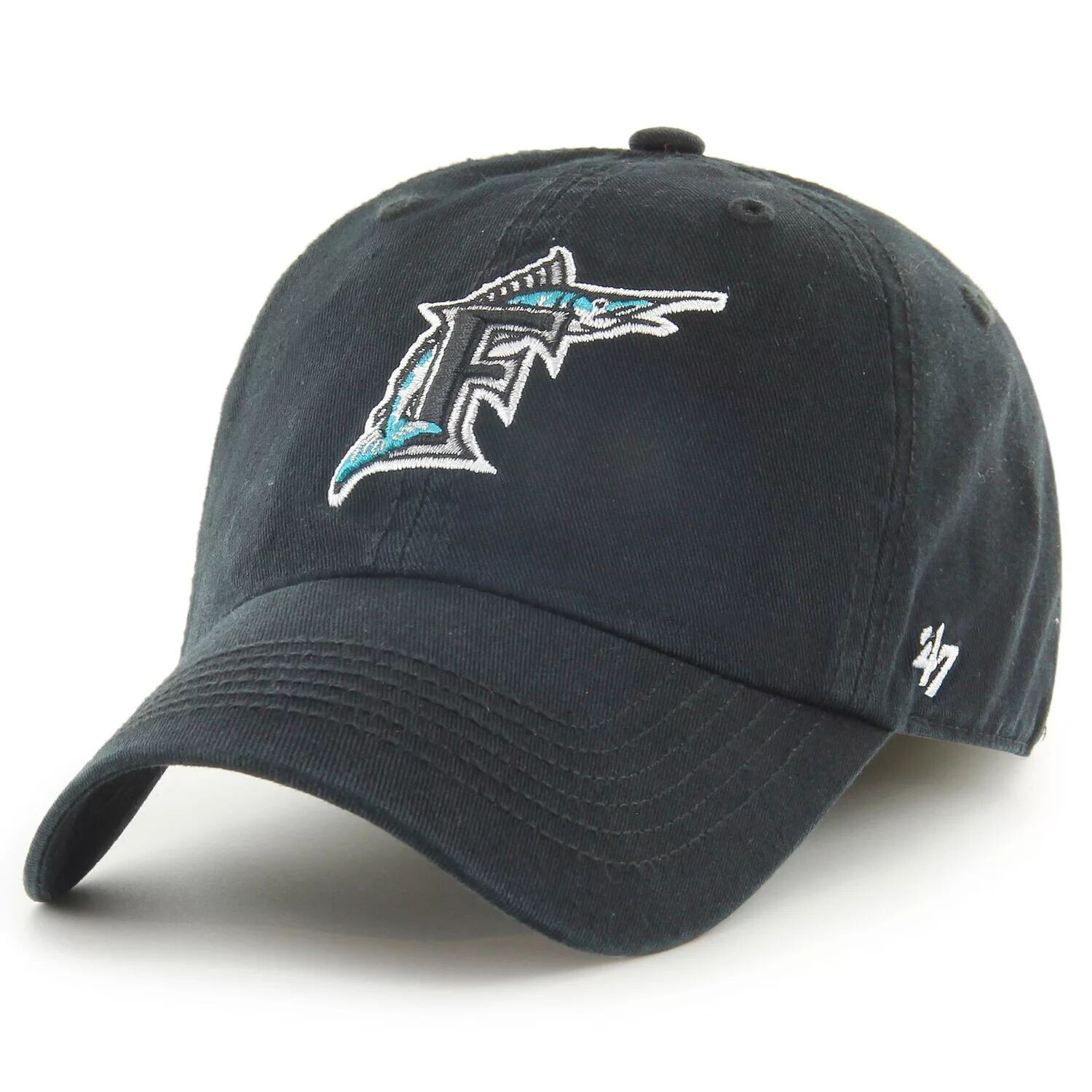 

Черная мужская приталенная шляпа Florida Marlins Cooperstown Collection '47, франшиза