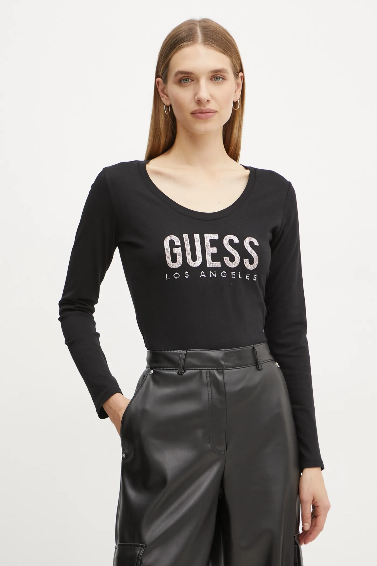 

Футболка с длинным рукавом Guess, черный