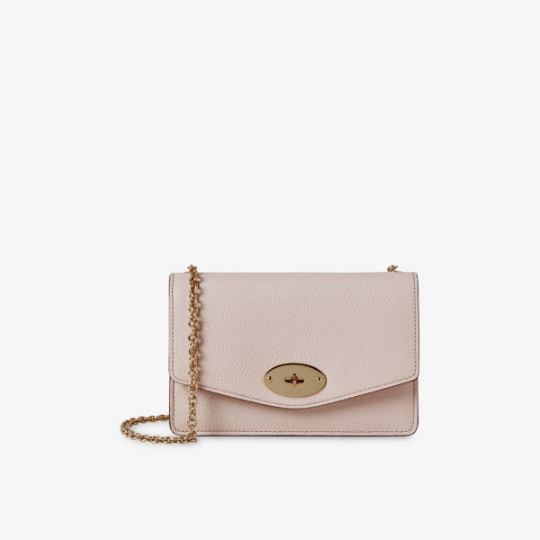 

Клатч Darley small из мелкозернистой кожи Mulberry, розовый