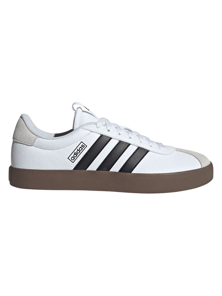 

Adidas Кожаные кроссовки "Court 3.0" в бело-черно-бежевой расцветке