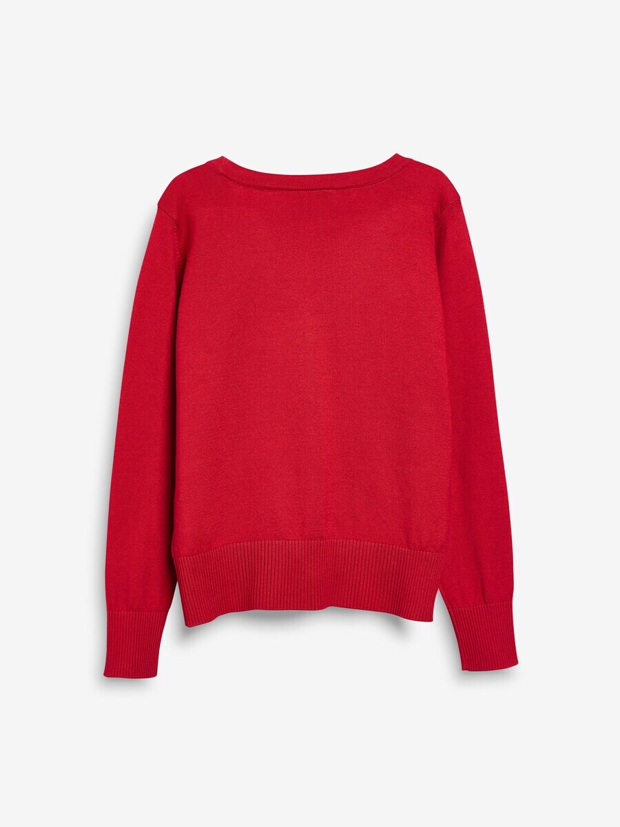 Вязаный кардиган Next Knit Cardigan, красный — фото 3