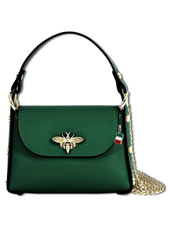 

Наплечная сумка Florence Umhängetasche Leder grün ca. 19cm