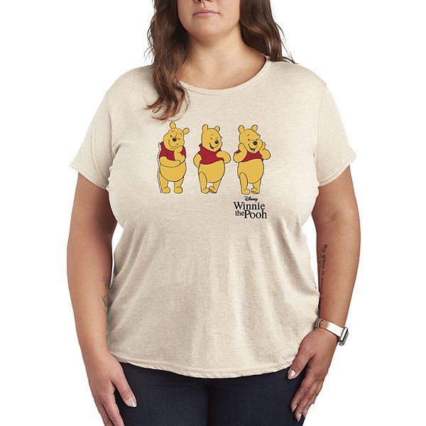

Футболка с принтом Plus size 's Winnie the Pooh poses Disney, Beige