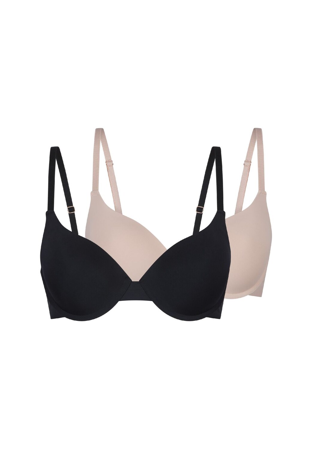 

Бюстгальтер, 2 пары футболок LINGADORE, цвет Black/spanish Vanilla