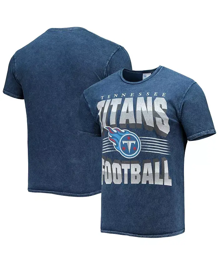 

Мужская футболка '47 Navy Tennessee Titans Rocker с винтажным дизайном и трубчатым кроем '47 Brand