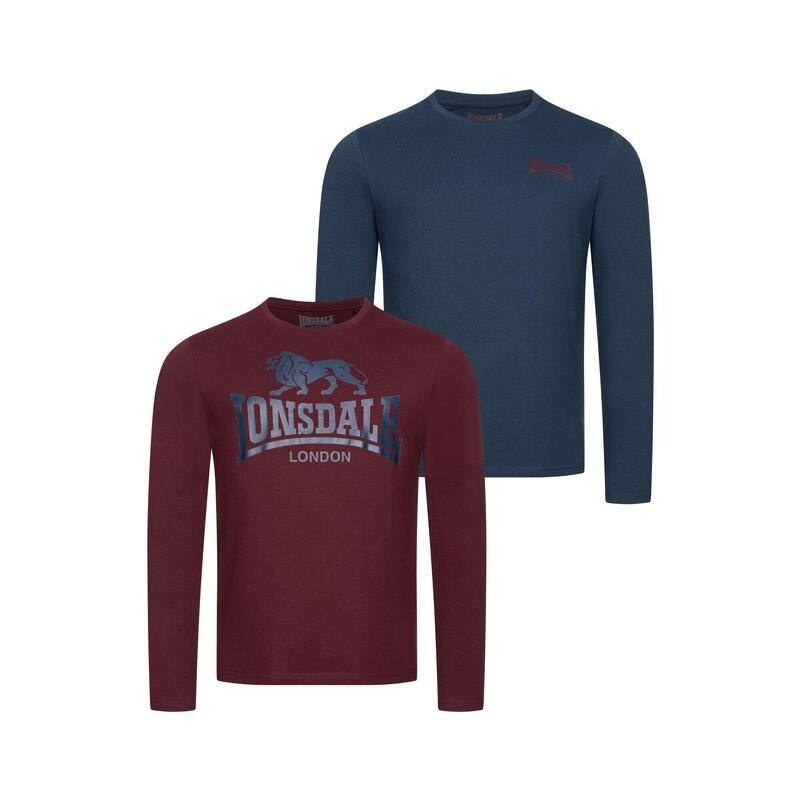 

Мужская рубашка Lonsdale, цвет navyblau/rot