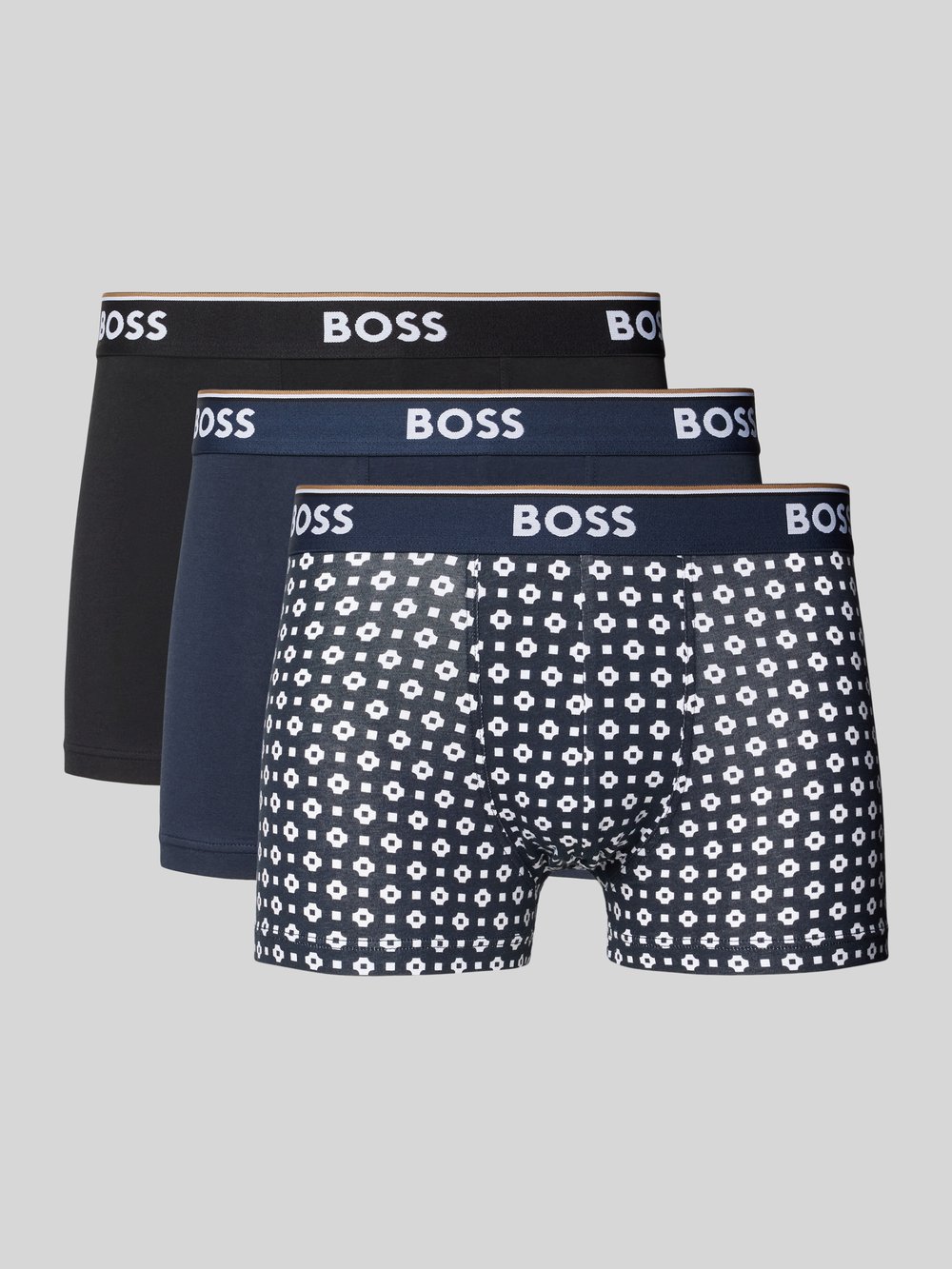 

Боксеры с эластичным поясом и логотипом в упаковке 3 шт BOSS, черный