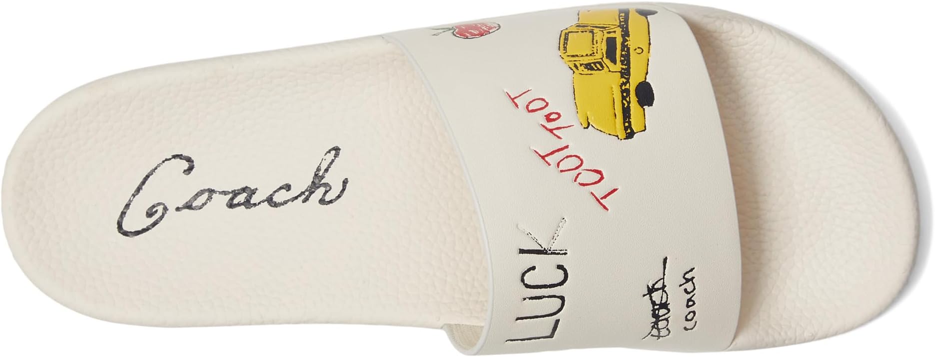 Сандалии COACH Udele Sport Slide with Sketch Print, цвет Chalk — фото 2