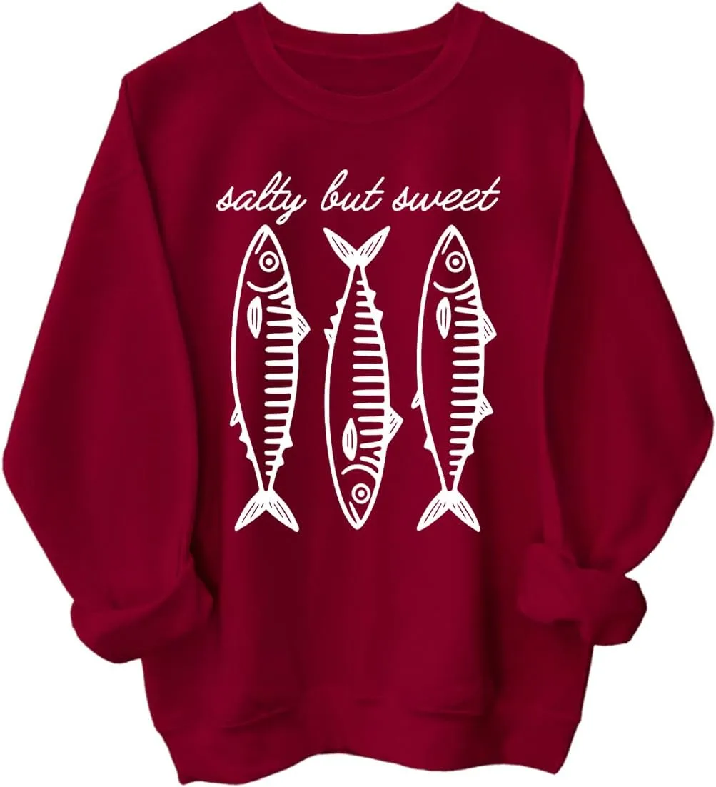 

Свитшард Sardines Unisex с принтом, Salty But Sweet Niaday