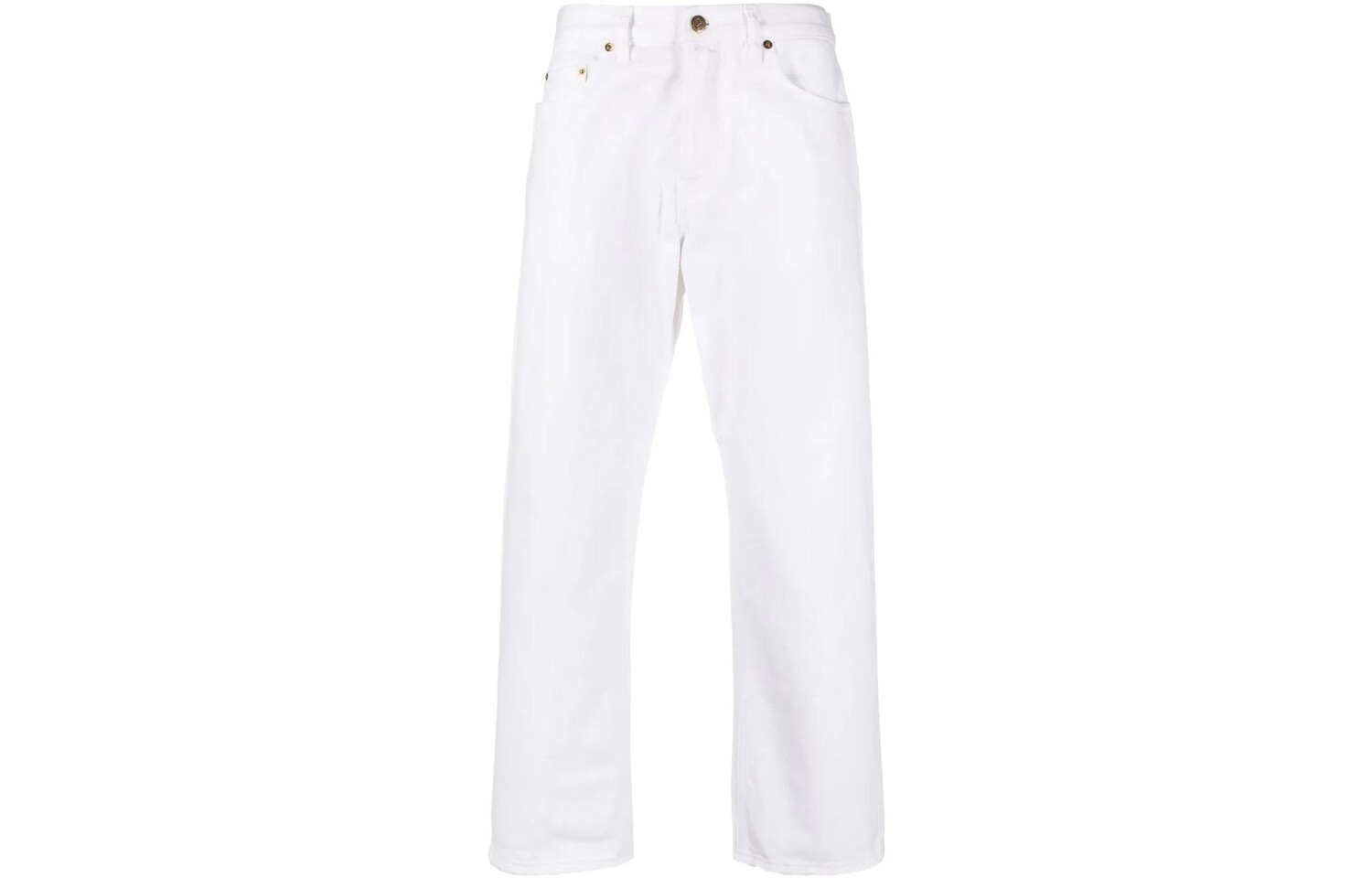 

Джинсы прямого кроя с потертым краем Golden Goose, белый