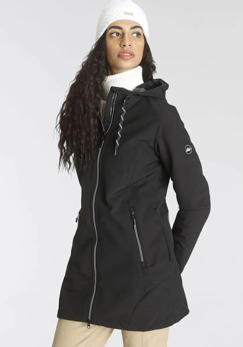 

Пальто Polarino Softshell, ветронепроницаемое, водоотталкивающее и дышащее, черный