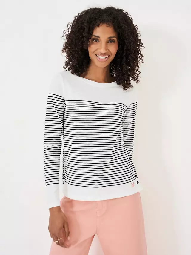 

Топ Crew Clothing Cassandra Stripe, цвет white/navy