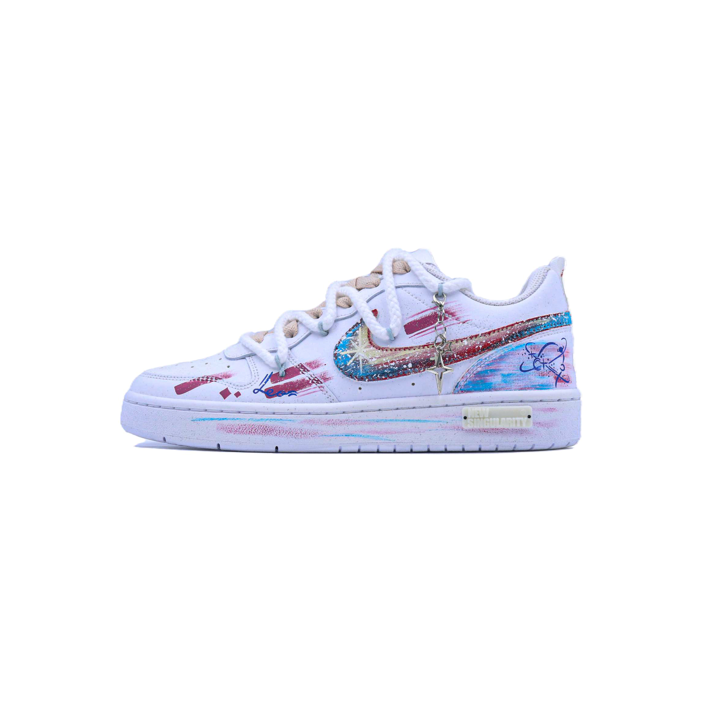 

Детские скейтерские кроссовки Court Borough для младших школьников Nike, белый/синий/красный