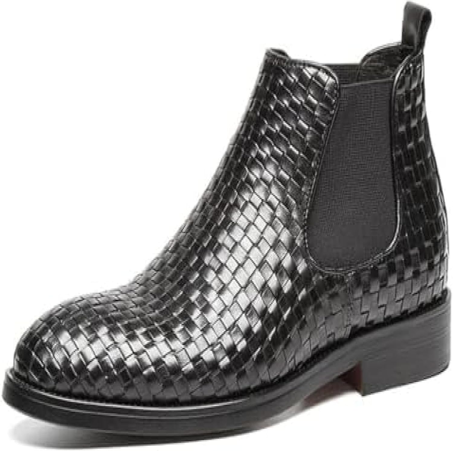 

Мужские кожаные ботинки с плетением, на шнуровке, повседневные черные и коричневые ботинки до щиколотки Jhtzxeei