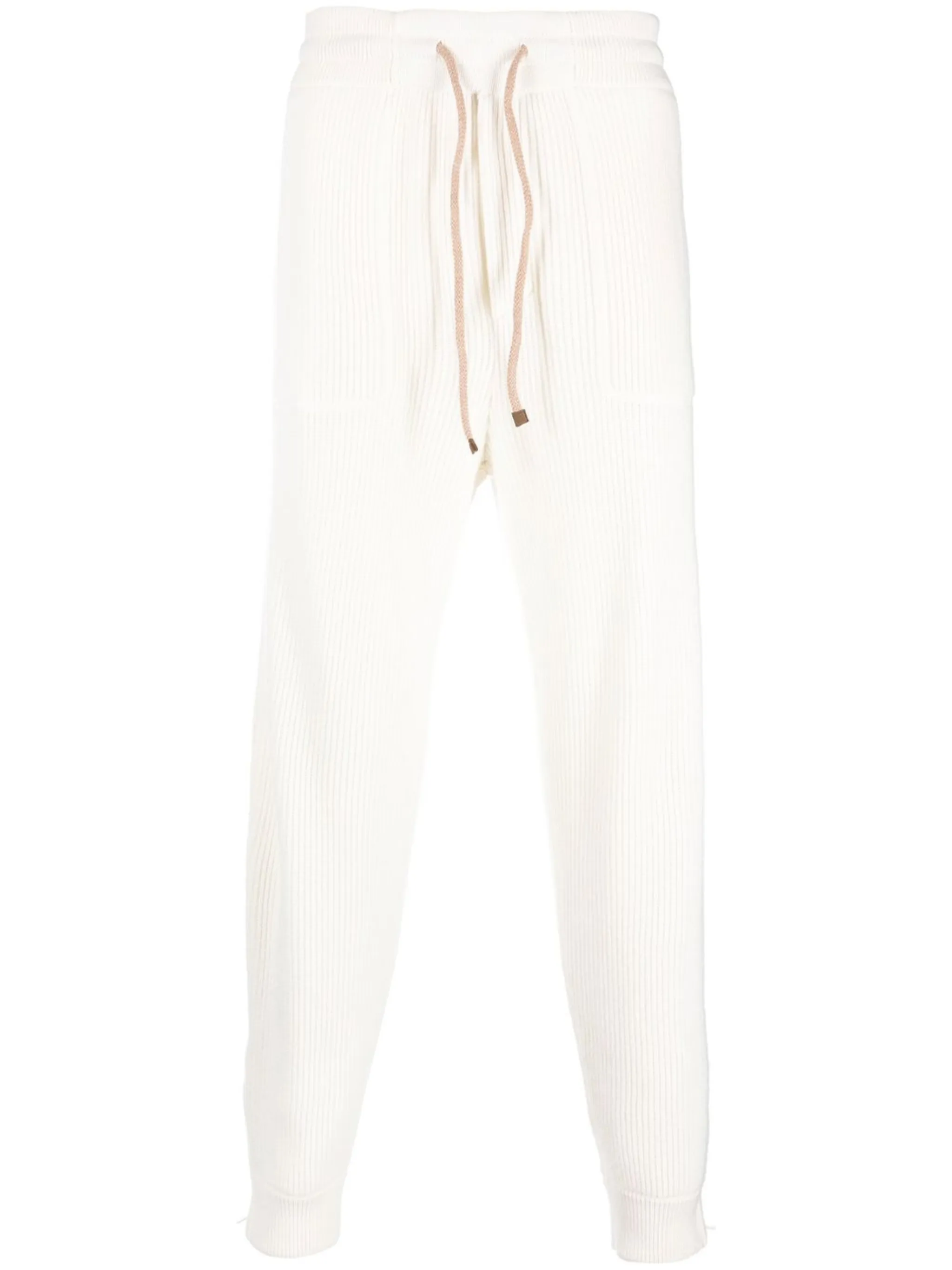 

Кашемировые спортивные брюки с кулиской Brunello Cucinelli, белый