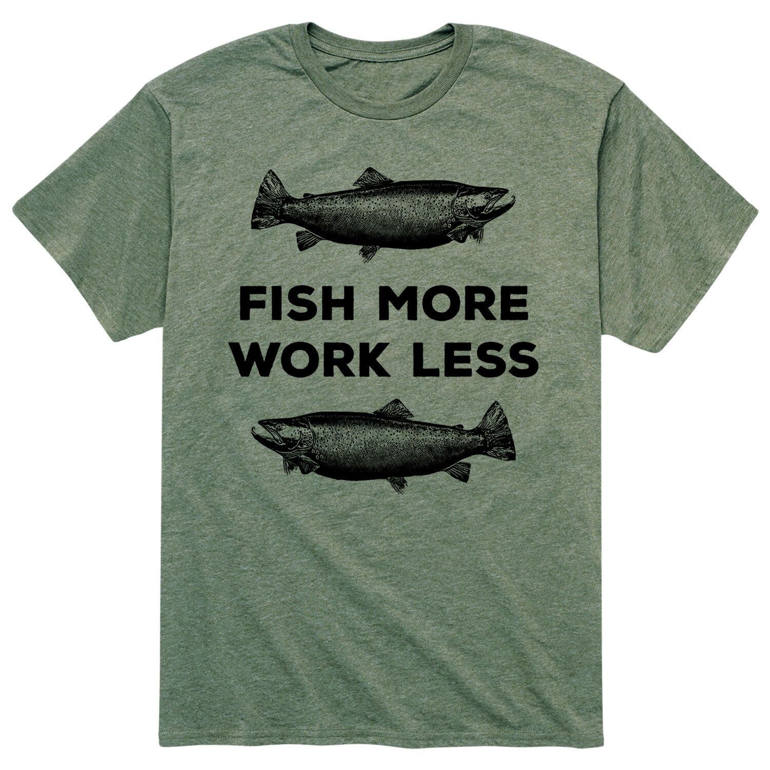 

Мужская футболка «рыбка More Work Less» Licensed Character
