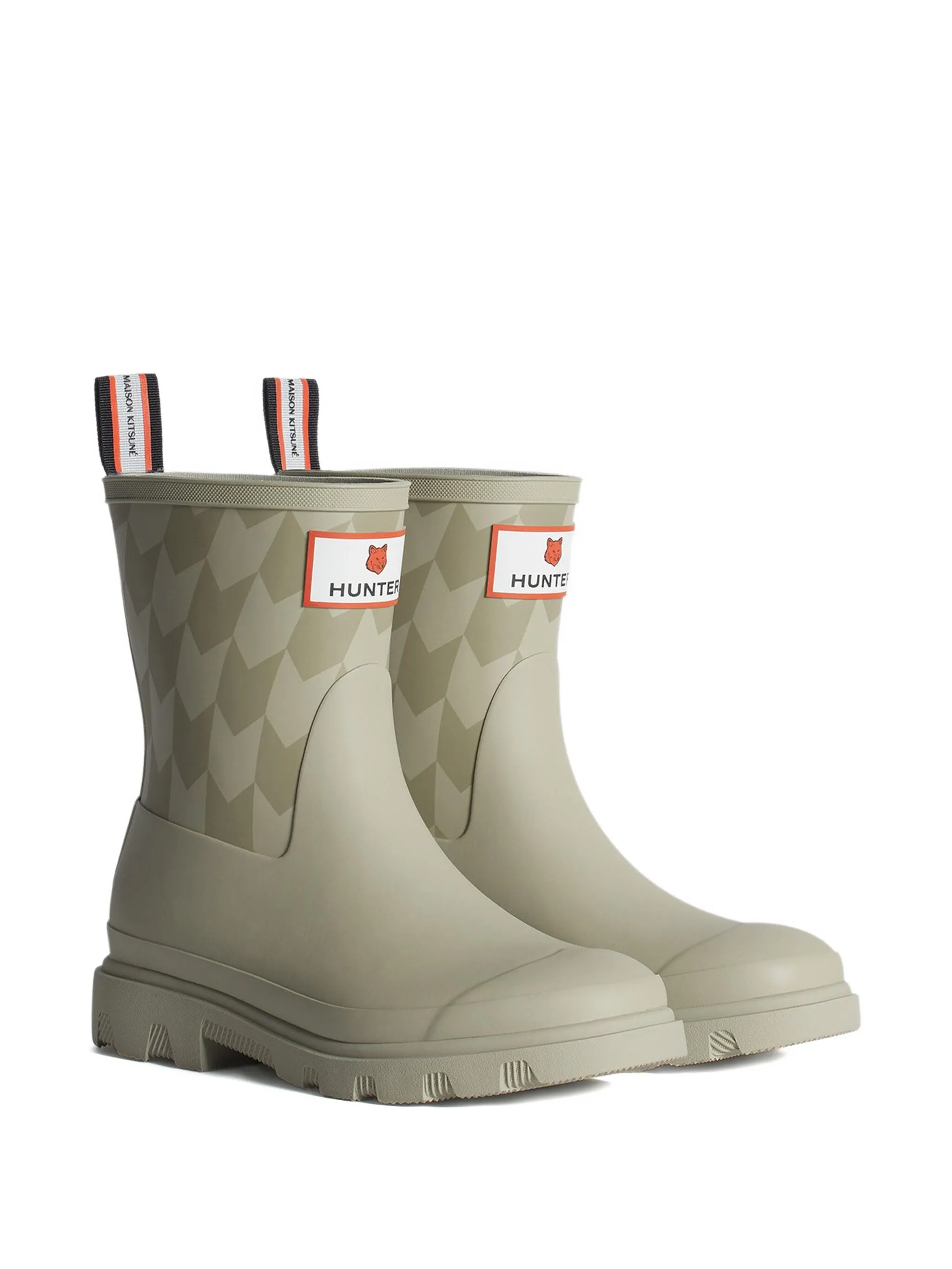 Резиновые сапоги Chevron Downpour из коллаборации с Hunter Maison Kitsuné, зеленый — фото 2