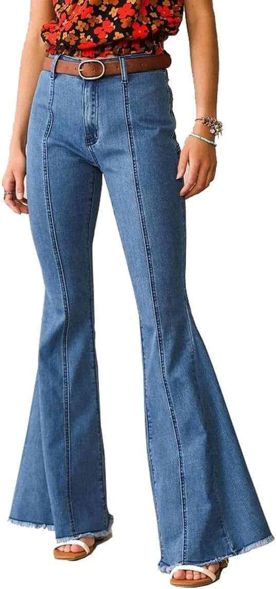 

Женские джинсы Tempura Bell Bottom с вышивкой звезд и рваным краем