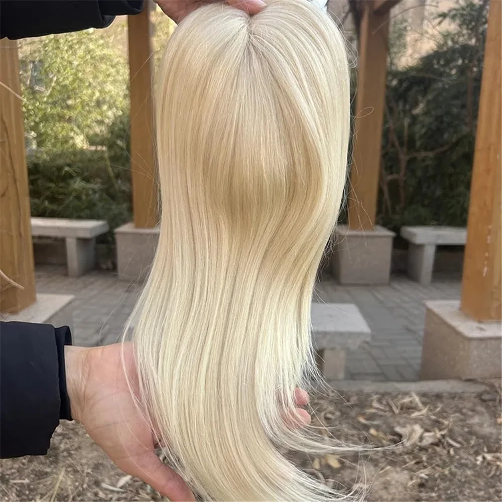 Накладка для волос Remy Real Hair Topper Blonde Qrstuvxzy — фото 2