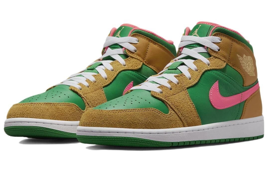 Кроссовки Jordan 1 Mid SE Wheat Watermelon — фото 3