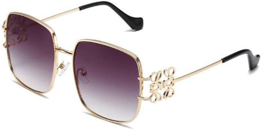 

Солнцезащитные очки в стиле ретро с квадратным китайским узлом, защитой от ультрафиолета UV400, металлической оправой, для мужчин и женщин, пляжные очки Weloveushop, Gold Frame Gradually Gray