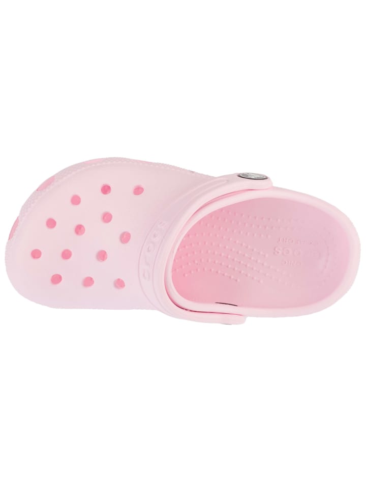 Детские классические сабо Crocs розового цвета — фото 3