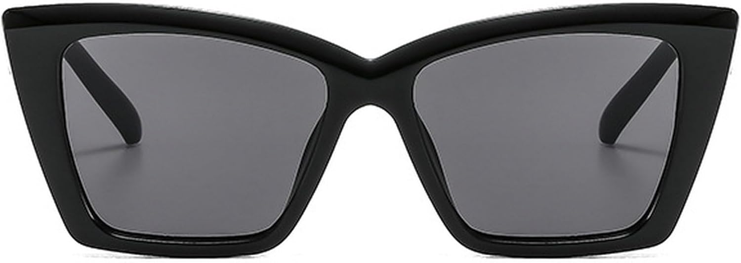 

Ретро-солнцезащитные очки большого квадратного размера «кошачий глаз» для женщин и мужчин, модные коричневые градиентные очки с защитой от УФ-излучения UV400 mincl, Black