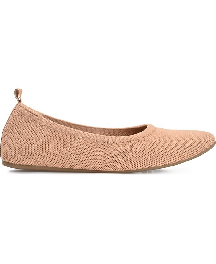 Женские трикотажные балетки из джерси Journee Collection, цвет Tan — фото 2