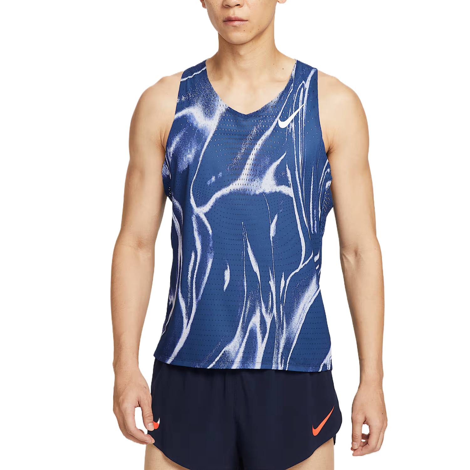 

Мужская майка для бега AeroSwift Dri FIT Adv Nike, синий/белый