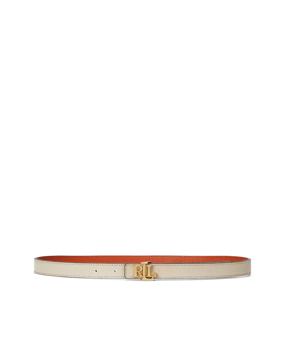 

Женский узкий двусторонний кожаный ремень Lauren Ralph Lauren, цвет Natural