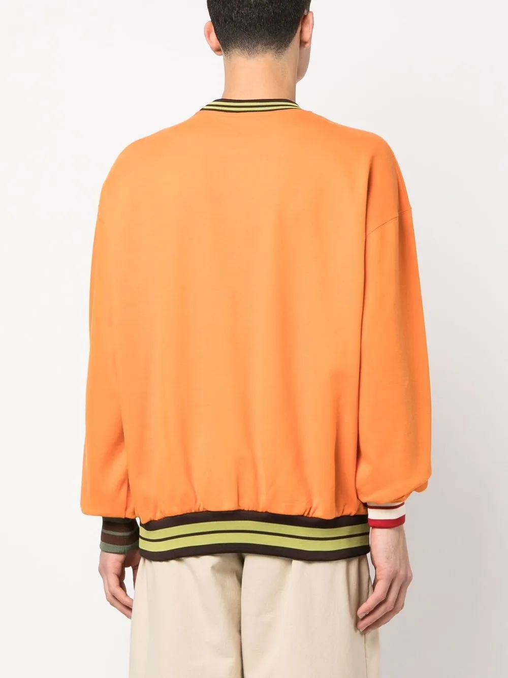 Толстовка Le Lasso с отделкой в полоску JACQUEMUS, оранжевый — фото 4