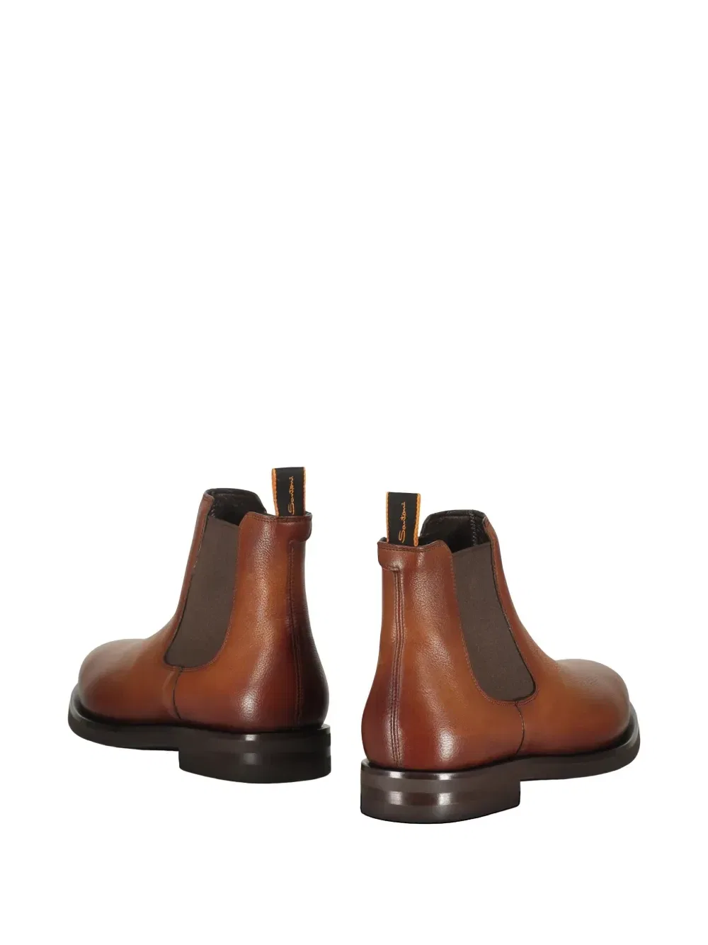Челси-ботинки с эластичными вставками по бокам Santoni, коричневый — фото 3