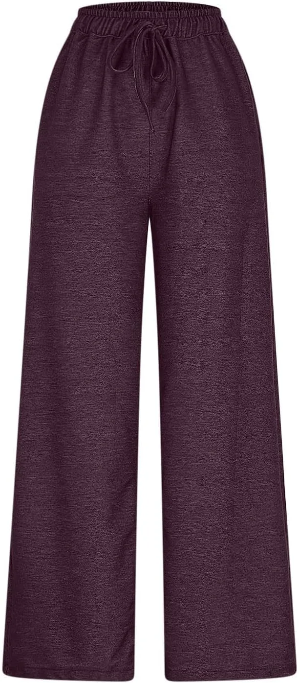 Джинсы с эластичным поясом для женщин на резинке Plus Size Wide Leg High Waisted — фото 3