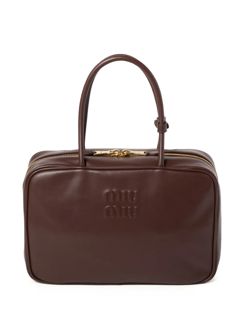 

Сумка Beau с тисненым логотипом MIU MIU, коричневый