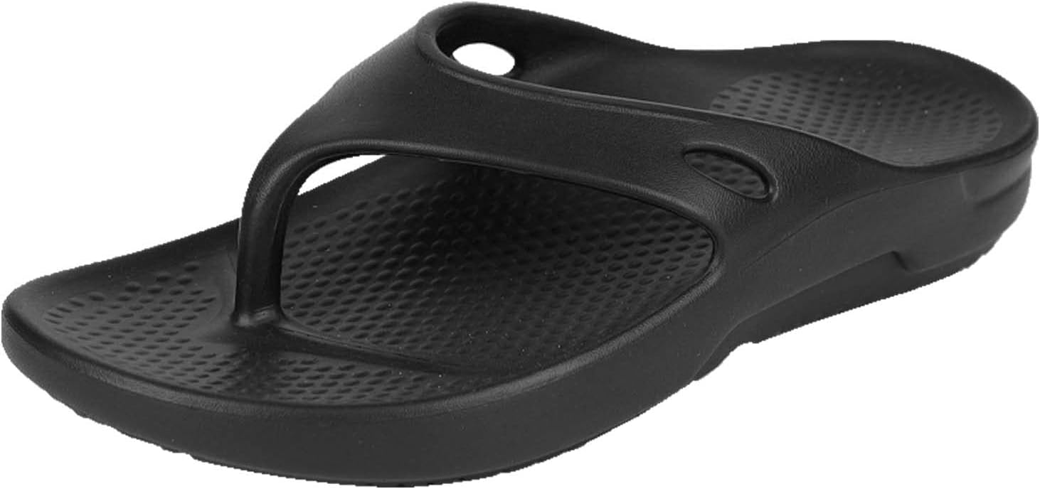 

Легкие шлепанцы Eliogn для женщин и мужчин с поддержкой свода стопы, амортизирующей подошвой и эргономичным дизайном, унисекс, черный