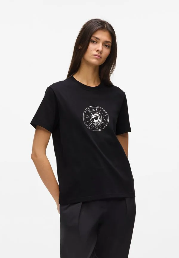 

Футболка с принтом в виде кругов ikon Karl Lagerfeld, Black, Черный, Футболка с принтом в виде кругов ikon Karl Lagerfeld, Black