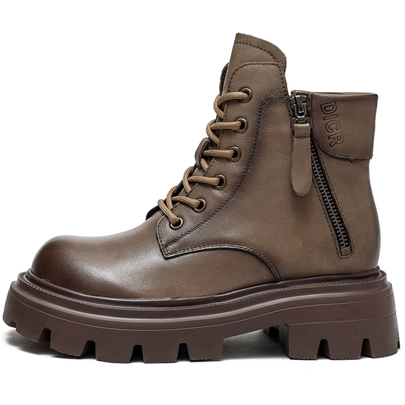 Jay Короткие женские ботинки Мартин 6 см цвета хаки, цвет Khaki[Standard Size with A Loose Fit]